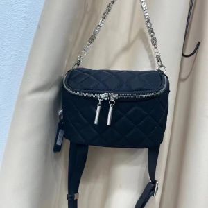 กระเป๋าสะพายข้าง Oxford Cloth Underarm Bag สไตล์ฝรั่งเศส น้ำหนักเบา สีดำ กระเป๋าสะพายข้างแบบลำลอง ดีไซน์เรียบง่าย กระเป๋าคาดเอว