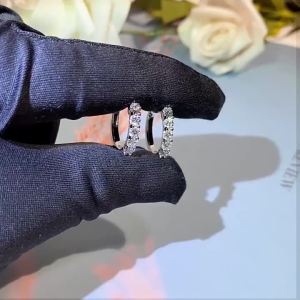 3mm D Color Moissanite Earrings 925 Sterling Sliver Plated White Gold Hoop Earring for Women Wedding Party Fine Jewelry