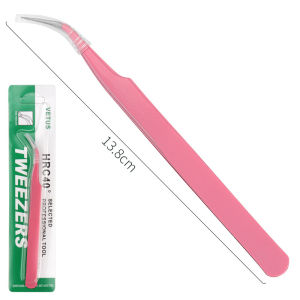 Pink Tweezers DIY False Eyelashes 3D Volume Lash Eyebrow Tweezer Eyelash Extension Stainless Steel Professional Makeup Tools