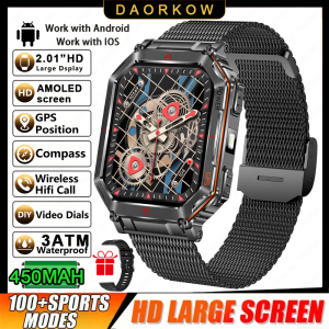 2026 New military outdoor sports watch GPT voice assistant 650mAh GPS IP68 outdoor tracker over 100 sports modes smartwatch