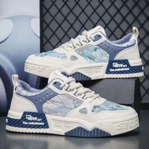 Men's All-Match Korean Fashion Mesh Breathable Lace-Up Sports Sneakers