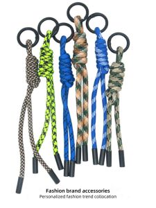 Creative Short Wristband Decorative Lanyard Backpack Mobile Phone Weaving Hanging Rope Keychain Fabric Accessories