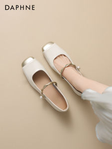 Daphne | New Spring Autumn Style French Mary Jane Flat White Leather Shoe