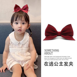 Princess Style Hair Clips Childrens Hair Accessories Red Butterfly Knot Hairpins Girls Hair Decorations 3D Stereo Design
