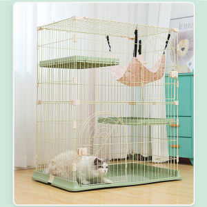 Cat Cage House Extra Large Free Space For Home Cat Cage Indoor Large Cat Pet Cattery with Toilet Cat House