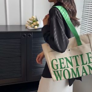 Gentlewoman canvas bag shoulder bag large capacity tote bag student tote bag totebag for woman