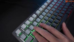 NexusClick 75% Hot Swappable Mechanical Gaming KeyboardWired 8K Polling Rate RGB Backlit Tactile Knob Ergonomic Gaming Keyboard