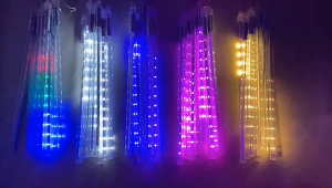 30CM Solar Meteor Shower Lights Waterproof Meteor Shower Rain Lights Outdoor Waterproof 8 Tubes Falling Rain Drops Fairy String Lights LED String Lights Fairy Light Garden Tree Decor