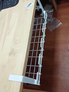 Adjustable Under-Desk Cable Organizer Rack with Strong Adhesive Space-Saving Wire Cord Storage Basket for Home Office