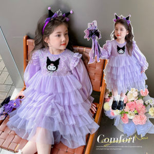Princess Style Girls Dress Summer New Fashion Childrens Skirt Baby Girls Cake Skirt Polyester Fiber Long Sleeve mid High Waist