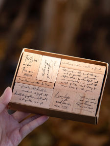 Handwritten English Calligraphy Stamp Set Private Collection DIY Decorative Seal Stamp Retro High Aesthetic Value Stationery