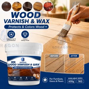GDRAGON Water-Based Wood Wax Oil 600g/1KG Natural Wood Finish Waterproof Protective Coating for Furniture Floor DIY