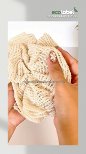 Eco-Friendly Biodegradable Natural Ramie Fiber Bath & Shower Pouf Exfoliating Scrubber