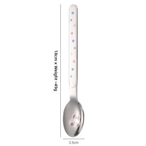 Stainless Steel Long-handle Spoon for Kids Dessert