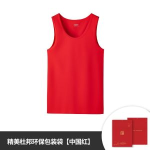 Áo Vest Cotton Nam Màu Vàng Mùa Thu Thể Thao Mỏng Không Tay Cổ Tròn Rộng Rãi Thời Trang Thành Phố Chất Liệu Khác
