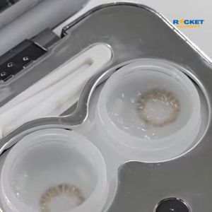 Mini Contact Lens Ultrasonic Cleaning Machine with LED Fill Light Mirror Travel USB Rechargeable Electric Cleaner