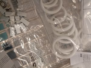 Curtains ring with clip and hook 10 pieces per set (white and black) 38mm + free gift