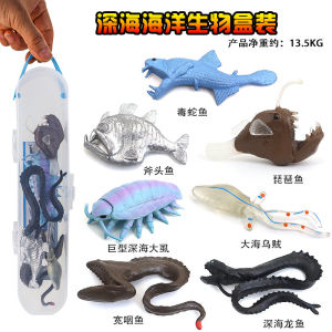 Boxed Simulation Plastic Oceanic Squid Model Toy Deep Sea Eel King Crustacean for Children Educational Purposes Static Animal Doll