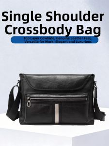 SHIPAILUO | Mens Genuine Leather Crossbody Bag