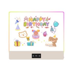 16-Inch Rechargeable LED Drawing Board-8 Colors Light Up Doodle Board with 3 Dynamic Modes 6 Level Dimmer 2000mAh Battery.