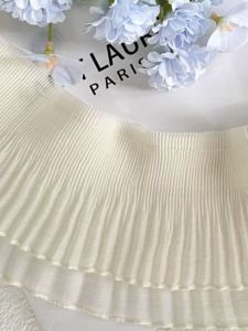 Phụ Kiện Trang Trí Ren Voan Dài 12cm Viền Ren Xếp Ly Viền Váy Viền Tay Áo Viền Ren Thủ Công DIY Phụ Kiện May Vá