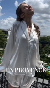 Please Disturb (Limited) ชุดนอน Provence แขนยาวขาสั้น Whisper Silk เรียบหรู ดูแพง นุ่ม เย็น สบาย