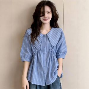 Áo Sọc Che Bụng Dáng Suông Ôm