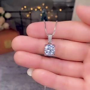 Huitan Luxury Fashion Womens Necklace with Big Round Cubic Zirconia Simple Elegant Female Accessories New Trendy 2021 Jewelry