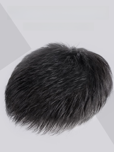 Men Wig Real Hair Head Seamless Hair Supplementing Piece Breathable Nature Cover Gray Hair Bald Full Hand Delivery Needle Wig for Men