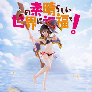 Bandai | Anime Figure KonoSuba: Gods Blessing on This Wonderful World! Megumin the Great Mage Swimsuit Beautiful Girl Figure Model Toys
