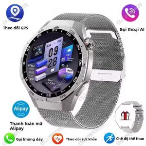 AMOLED Màn Hình HD Đồng Hồ Thông Minh Dành Cho Nam Nữ Có Định Vị GPS NFC Nhịp Tim Cuộc Gọi Bluetooth IP68 & 5ATM Chống Nước Theo Dõi Sức Khỏe 2025 Mới