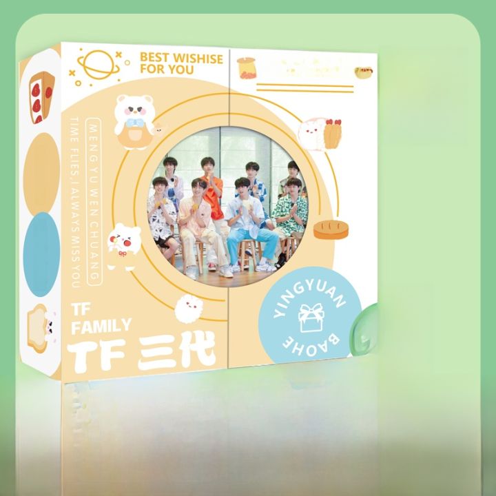 Hộp Quà Cổ Vũ TF Family Third Generation Su Xinhao Zuo Hang Phim Hoạt Hình Tranh Bưu Thiếp Nhãn Sách Thẻ Chúc Mừng