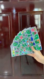 Combo 50 Sticker Frog Meme chống nước sticker dán laptop điện thoại đàn guitar mũ bảo hiểm vali. MSP: ST115