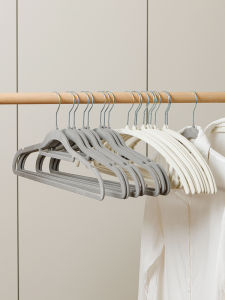 Flocking Hanger Storage Teachers Special Anti-Slip Traceless Anti Shoulder Angle Home Coat Clothes Rack Wardrobe Storage Hanger