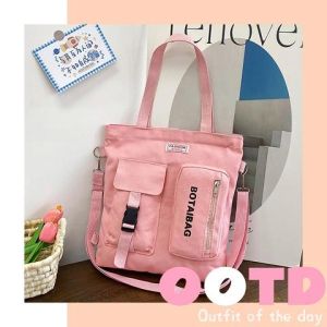 QDshop สินค้ามาใหม่ กระเป๋าสะพายไหล่แฟชั่นลำลอง ใบใหญ่จุใจ ใส่ของได้เยอะ สะพายได้ 2 แบบ สีสันสดใส ใช้งานได้ทุกโอกาส บอกเลยว่าห้ามพลาด รีบสั่งน๊าาา