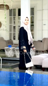 ABAYA QONITA PAYET PREMIUM ANTI UV GAMIS MUSLIM PAYET KRISTAL ABAYA MESIR TAHUN 2026