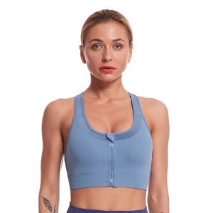 Womens Sports Bra Tank Top Large Size Fitness Running Shock Absorption Anti-Sagging One-Piece Gym Bra Vest High Support