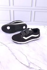 Ozeo - Sepatu Sekolah Velcro Anak TK SD SMP Murah Berkualitas Sepatu Perekat anak Pria & Wanita premium VN-402 / 28-37