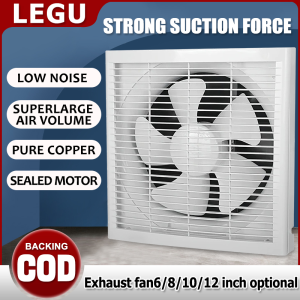 Wall Mounted Exhaust Fan 6/8/10/12 Inch Strong Wind Quiet Easy installation Living Room Bathroom Kitchen Duct Air Vent Ventilation Louver Extractor Window Blower exhaust fan for kitchen