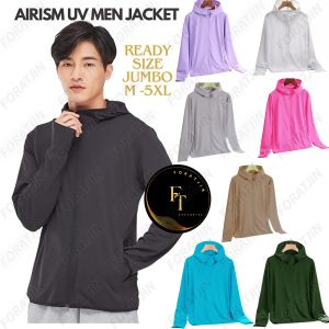 Foratjin- Jaket Mesh Hoodie UV Protection Jaket Olahraga Running gym Sepeda Men