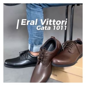 Gata 1011 - Sepatu Pria Pantofel Formal Kerja Kantoran Hitam Coklat Eral Vittori
