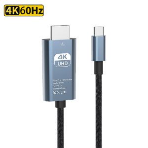 HDMI Adapter USB Type C MHL Cable Braided 4K HD Video Converter HDTV Cord for Projector Monitor TV Compatible HP Laptop MacBook