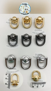 Accesories Tas Variasi V015 Kuping Tali Panjang NEKEL CHROME - Gagang Baut Tas - (IMPORT)