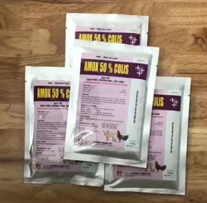 Amox 50% Colistin 100gam. Viêm ruột hoại tử thương hàn tụ huyết trùng.. Thú y Trường Thịnh