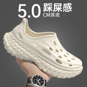 Mens Sandals Summer Outdoor Wear Driving Sport Beach Anti-slip Thick Bottom Head Cover Hole Hole Shoes Casual EVA Material