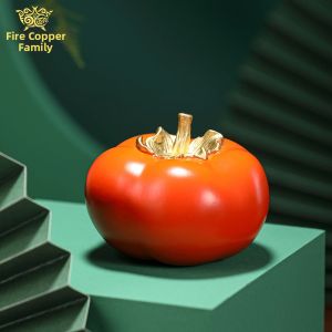 DATONGSHIJIA | Auspicious Wishes Brass Persimmon Ornament