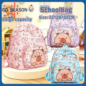 2026 Cute Capybara Cartoon Backpack For Kids Large Capacity School Bag For Kindergarten Boys Girls