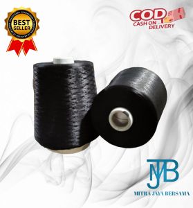 benang obras polyster hitam & putih 150/48 (1KG)