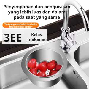 COMPLETES SARINGAN SUDUT STEEL wastafel tempat spon stainless saringan sampah wastafel saringan buah saringan makanan saringan mie 304 steel S042