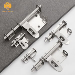 [Warm Homie] Stainless Steel 304 Safety Hasp Lock Anti-theft Bidirectional Door Lock Bolt Universal Multifunctional Gate Fence Slug Left Right Lock